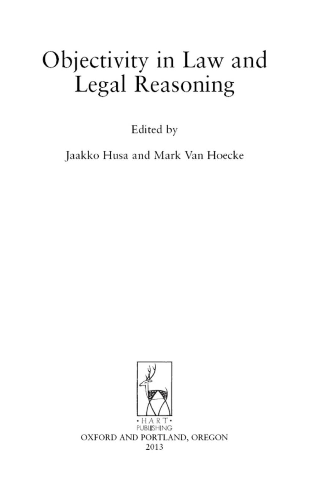 Objectivity in Law and Legal Reasoning A Comparative Analysis 1st Edition â€“ PDF/EPUB Version Downloadable