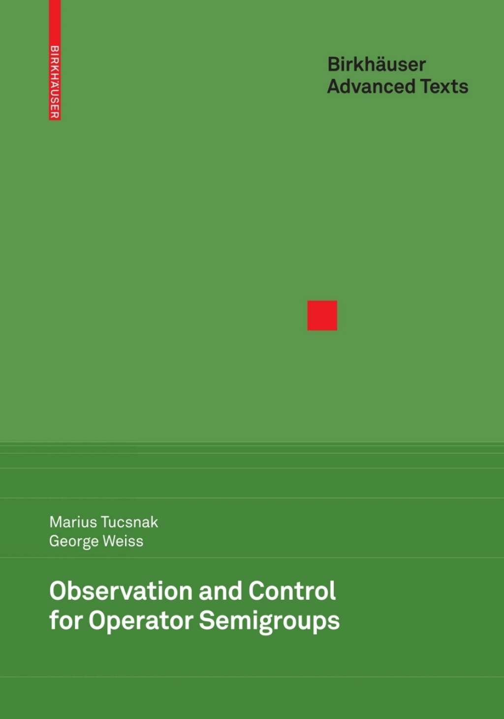 Observation and Control for Operator Semigroups  â€“ PDF/EPUB Version Downloadable