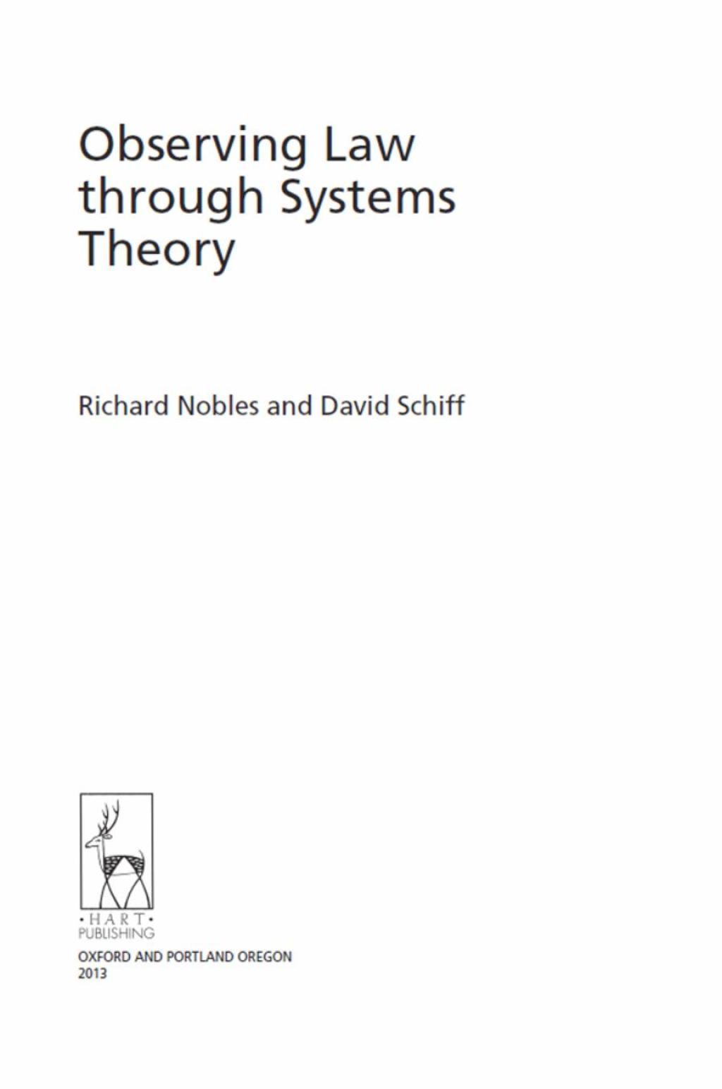Observing Law through Systems Theory Law, Morality and Autonomous Reasoning 1st Edition â€“ PDF/EPUB Version Downloadable