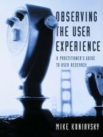Observing the User Experience  â€“ PDF/EPUB Version Downloadable