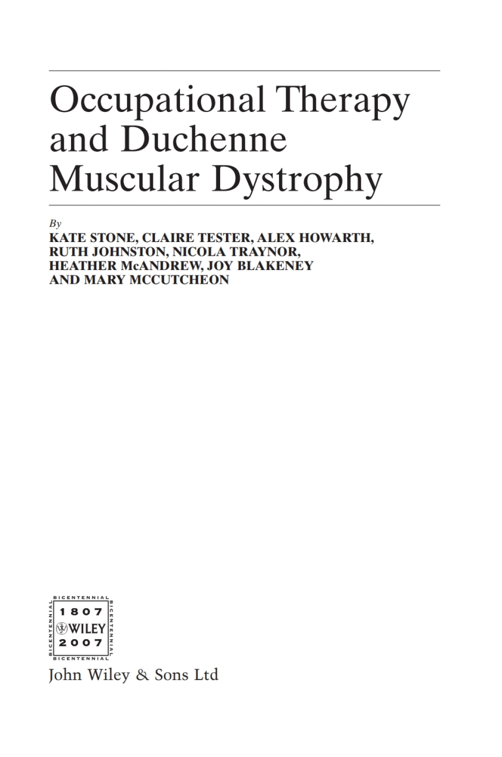 Occupational Therapy and Duchenne Muscular Dystrophy 1st Edition â€“ PDF/EPUB Version Downloadable
