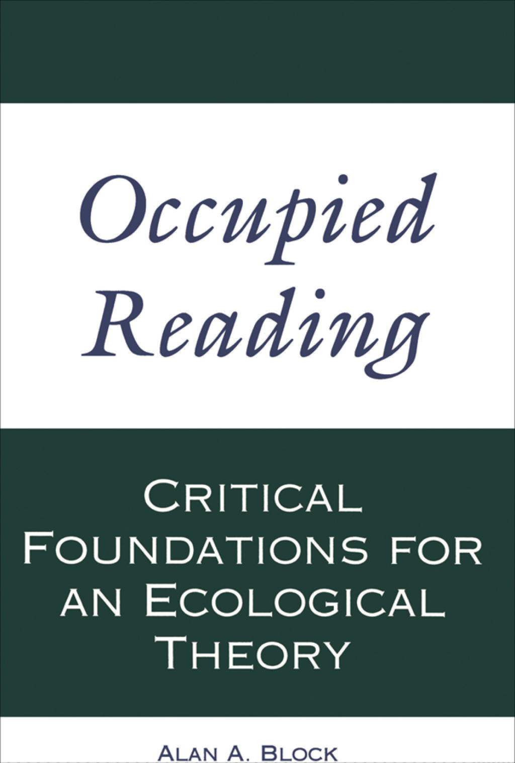 Occupied Reading Critical Foundations for an Ecological Theory 1st Edition â€“ PDF/EPUB Version Downloadable