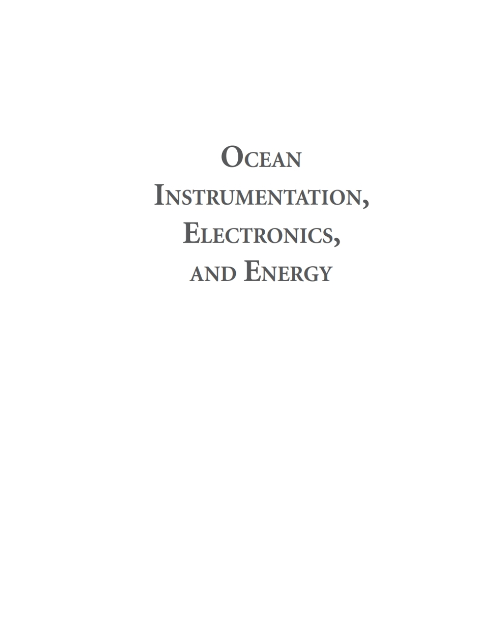 Ocean Instrumentation, Electronics, and Energy 1st Edition â€“ PDF/EPUB Version Downloadable