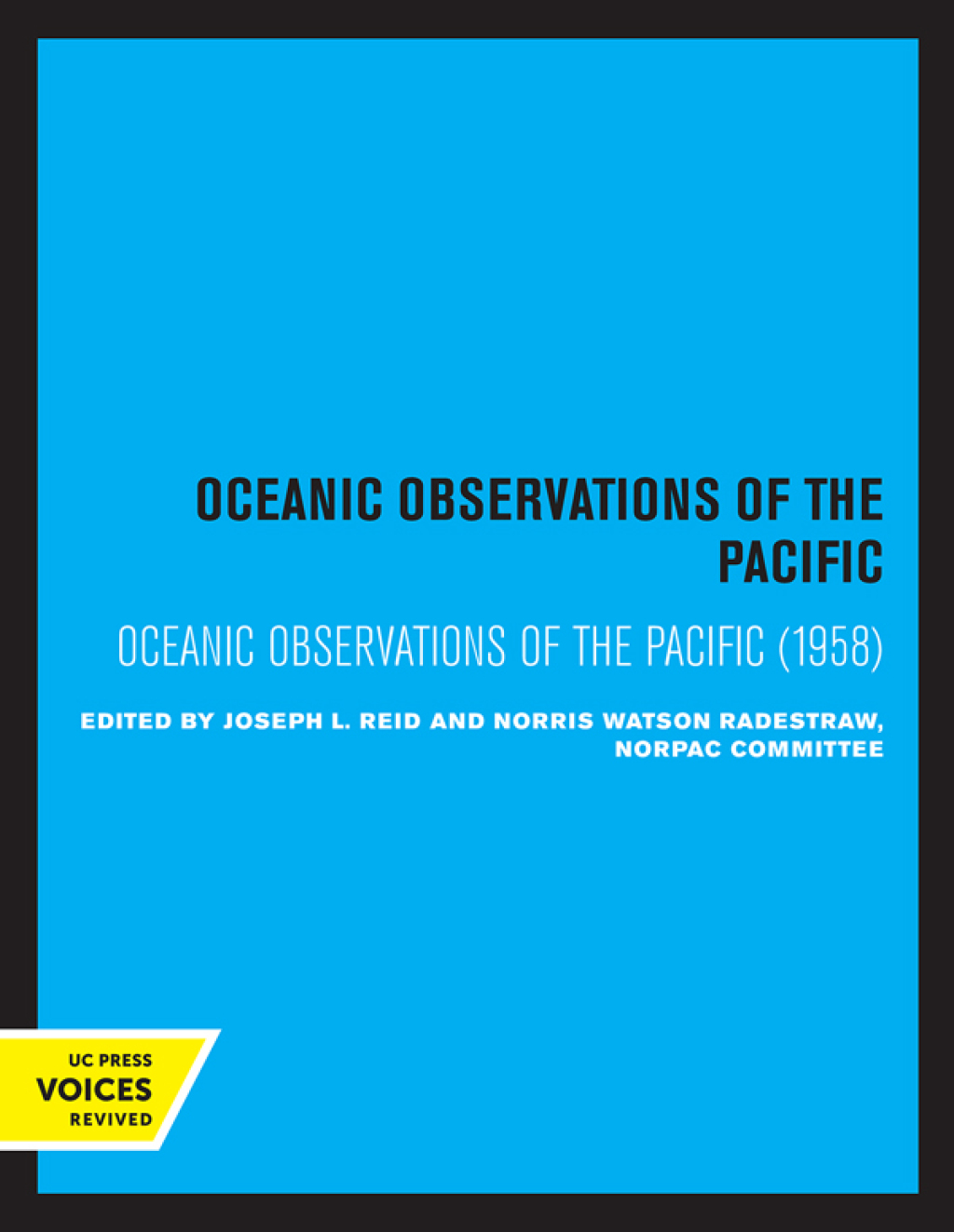 Oceanic Observations of the Pacific, 1958 1st Edition â€“ PDF/EPUB Version Downloadable