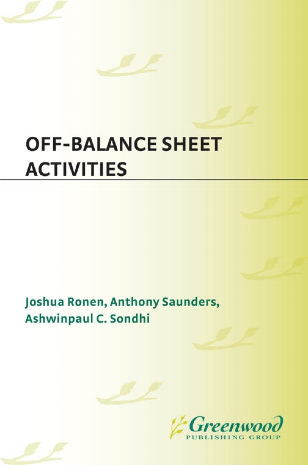 Off-Balance Sheet Activities 1st Edition â€“ PDF/EPUB Version Downloadable