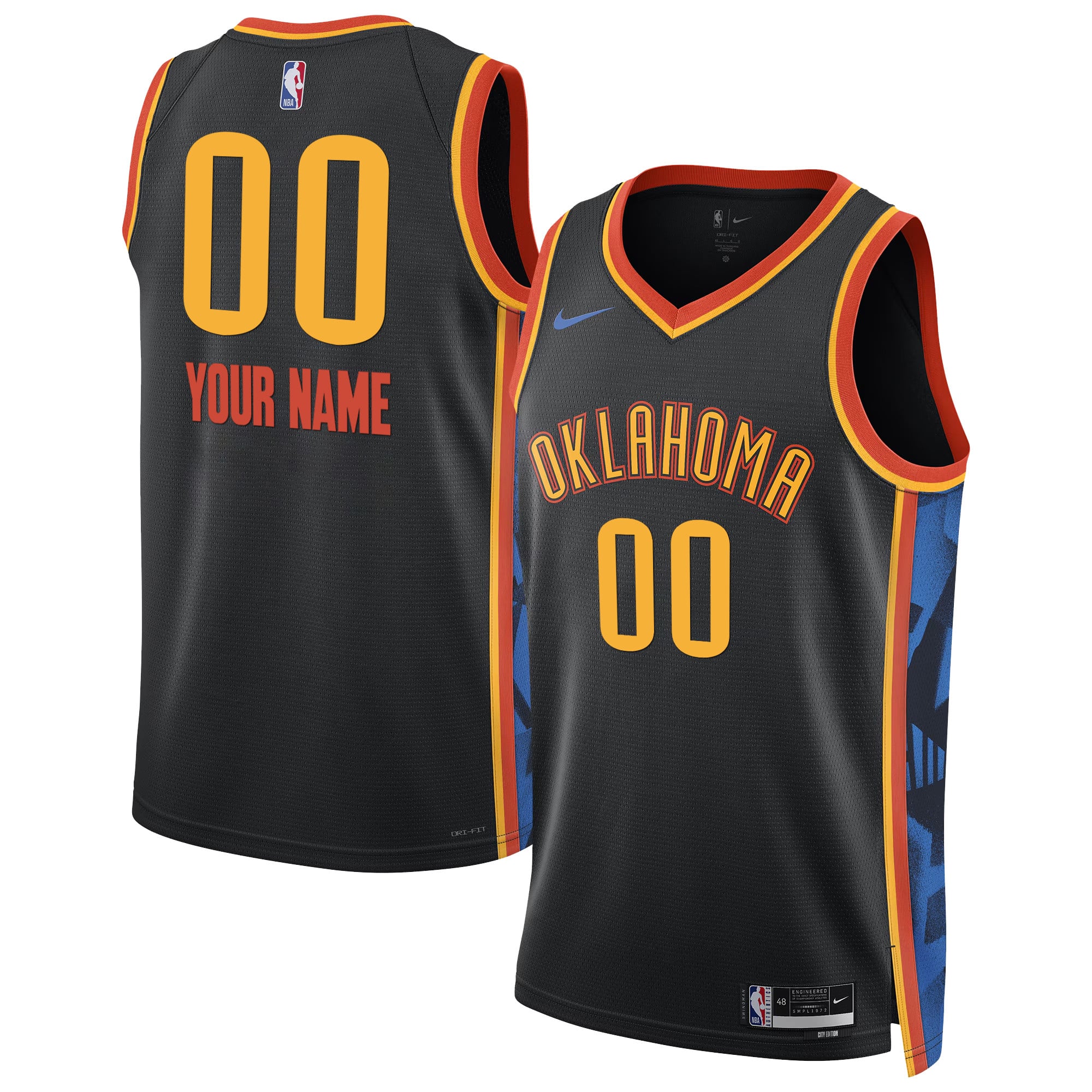 Oklahoma City Thunder 2024/25 City Edition Swingman Custom Jersey - All Stitched - Image 3