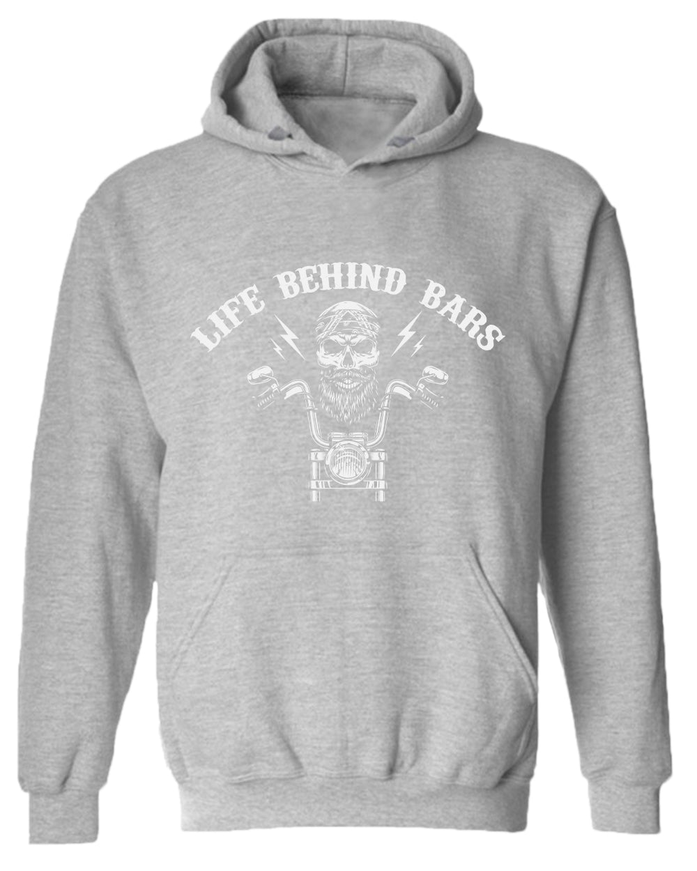 Old rider life behind bars motorcycle hoodie