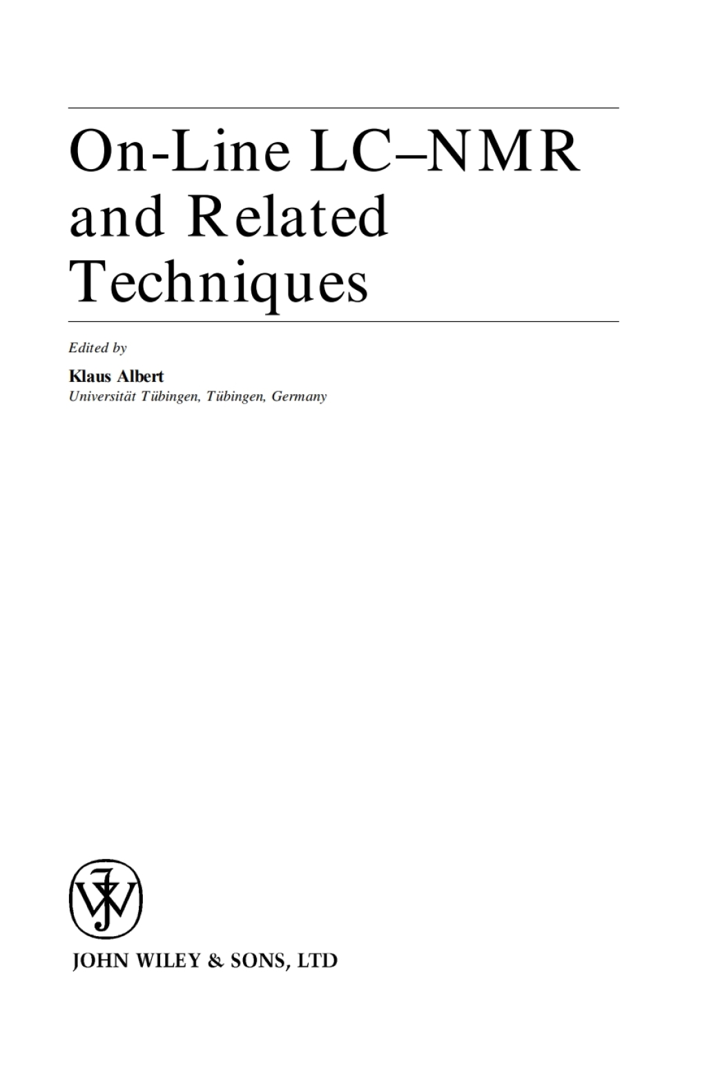On-line LC-NMR and Related Techniques 1st Edition â€“ PDF/EPUB Version Downloadable