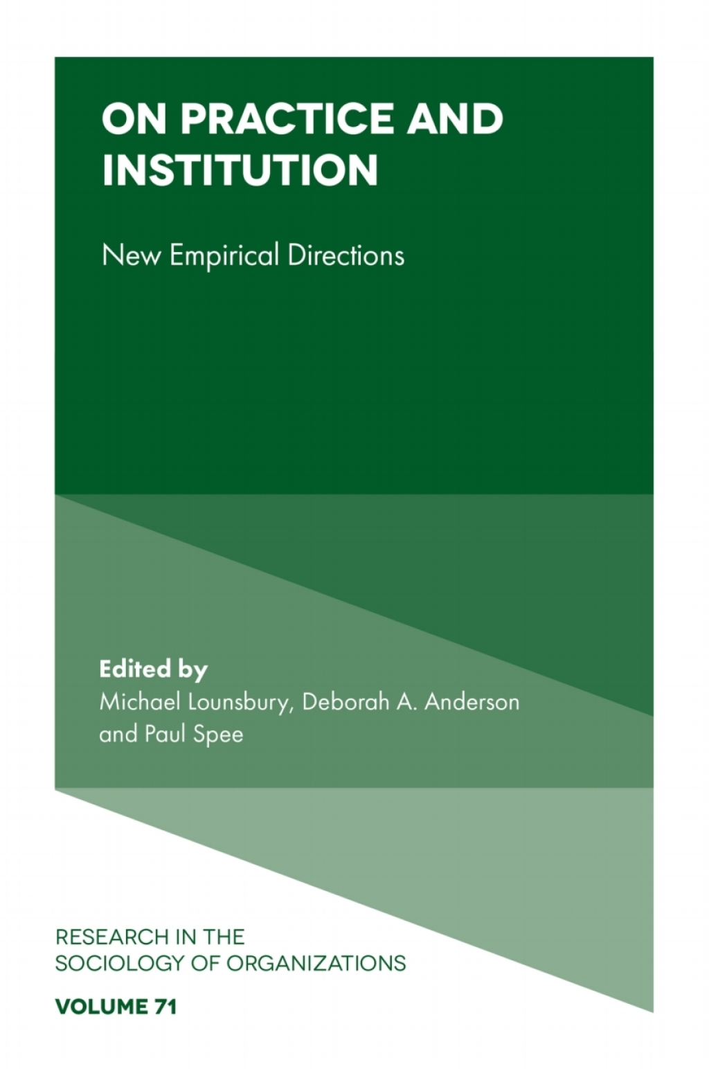On Practice and Institution New Empirical Directions  â€“ PDF/EPUB Version Downloadable