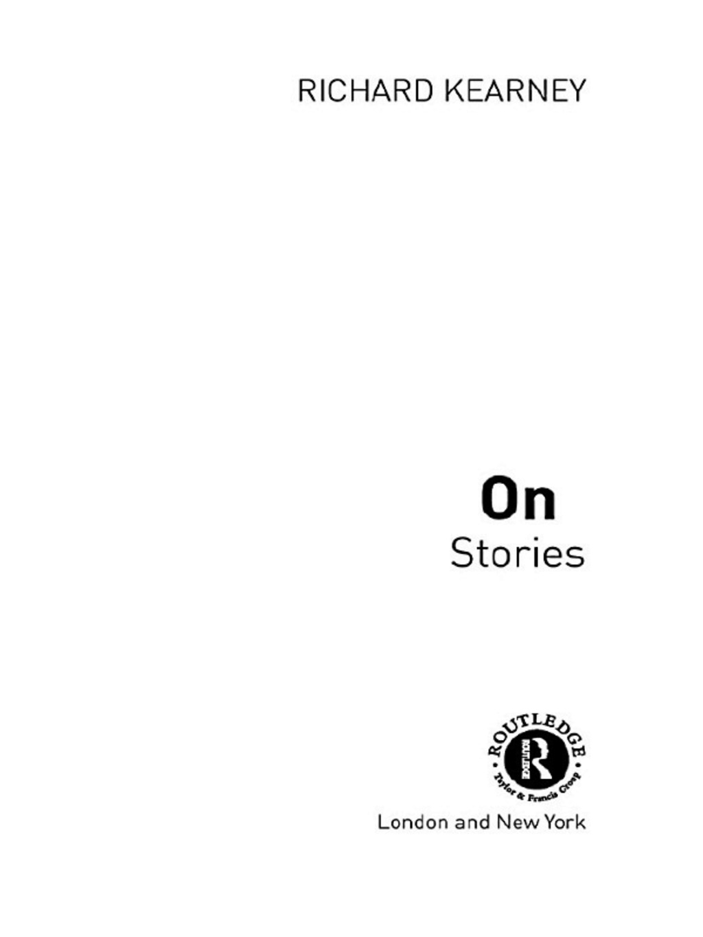 On Stories 1st Edition â€“ PDF/EPUB Version Downloadable