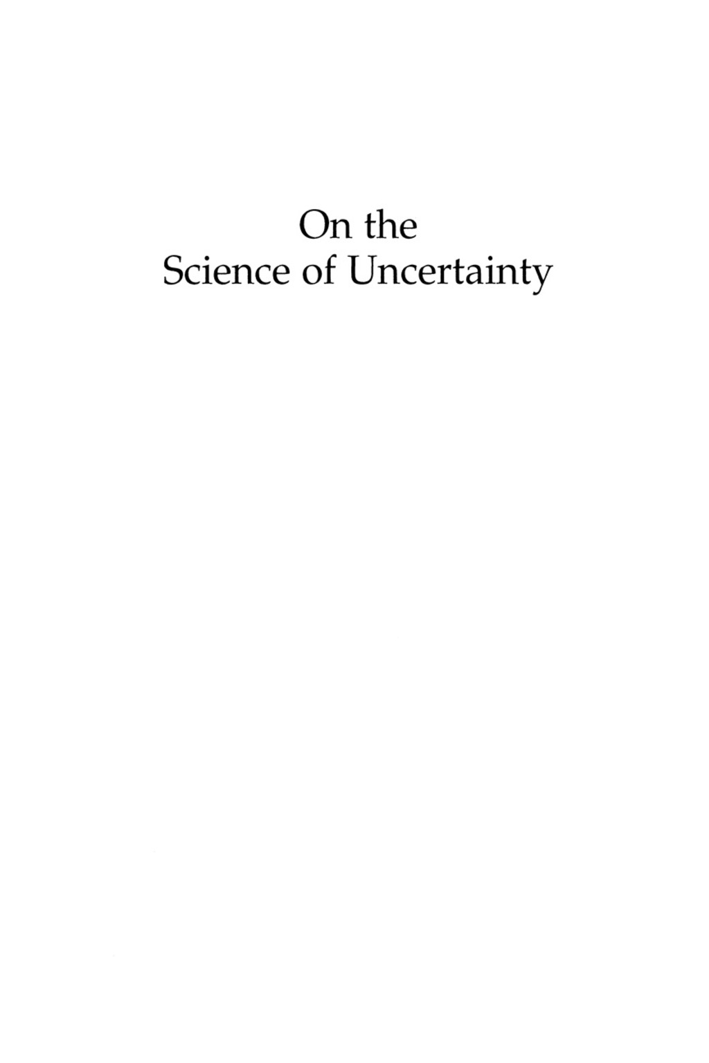 On the Science of Uncertainty The Biographical Method in Social Research 1st Edition â€“ PDF/EPUB Version Downloadable