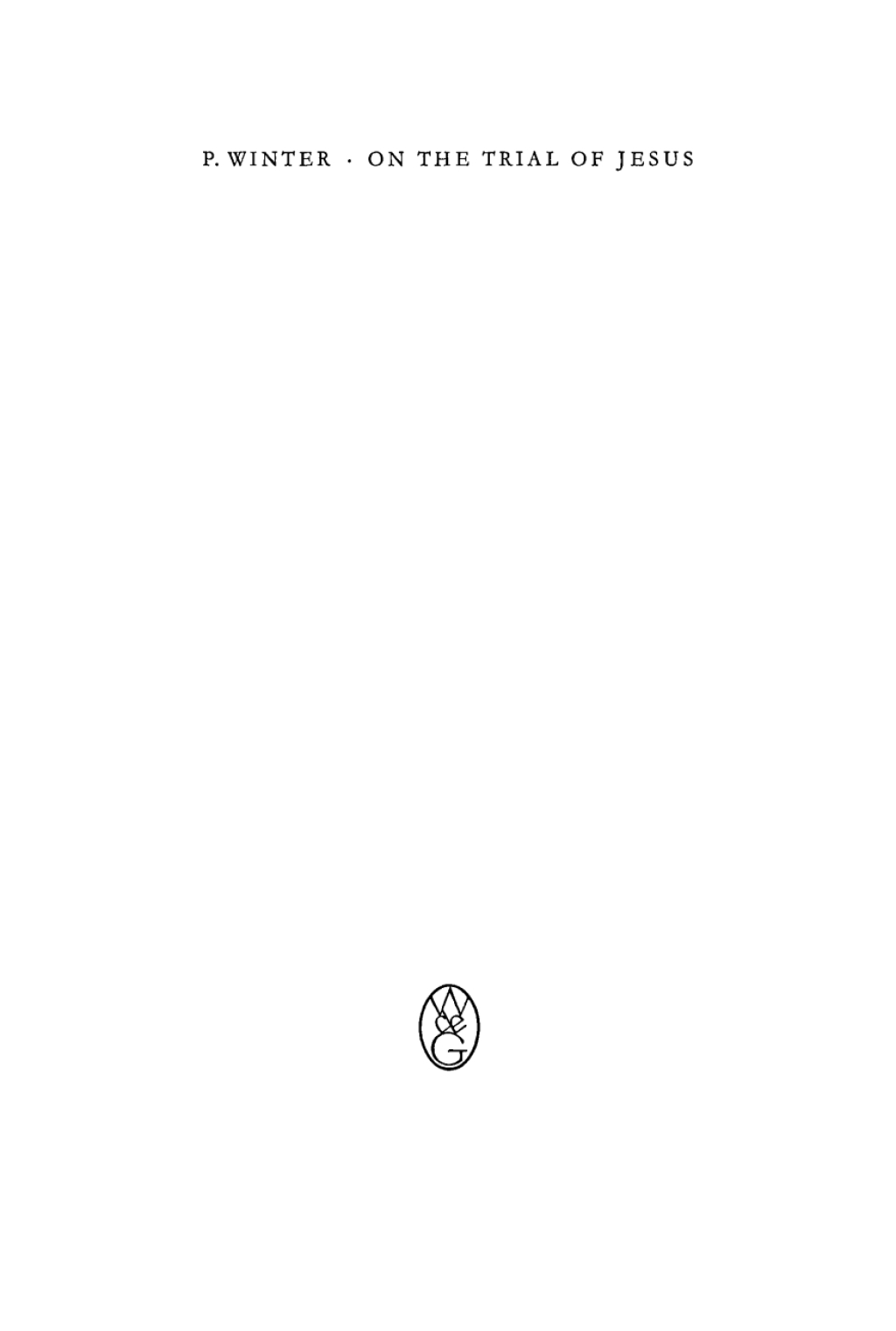 On the Trial of Jesus 1st Edition â€“ PDF/EPUB Version Downloadable