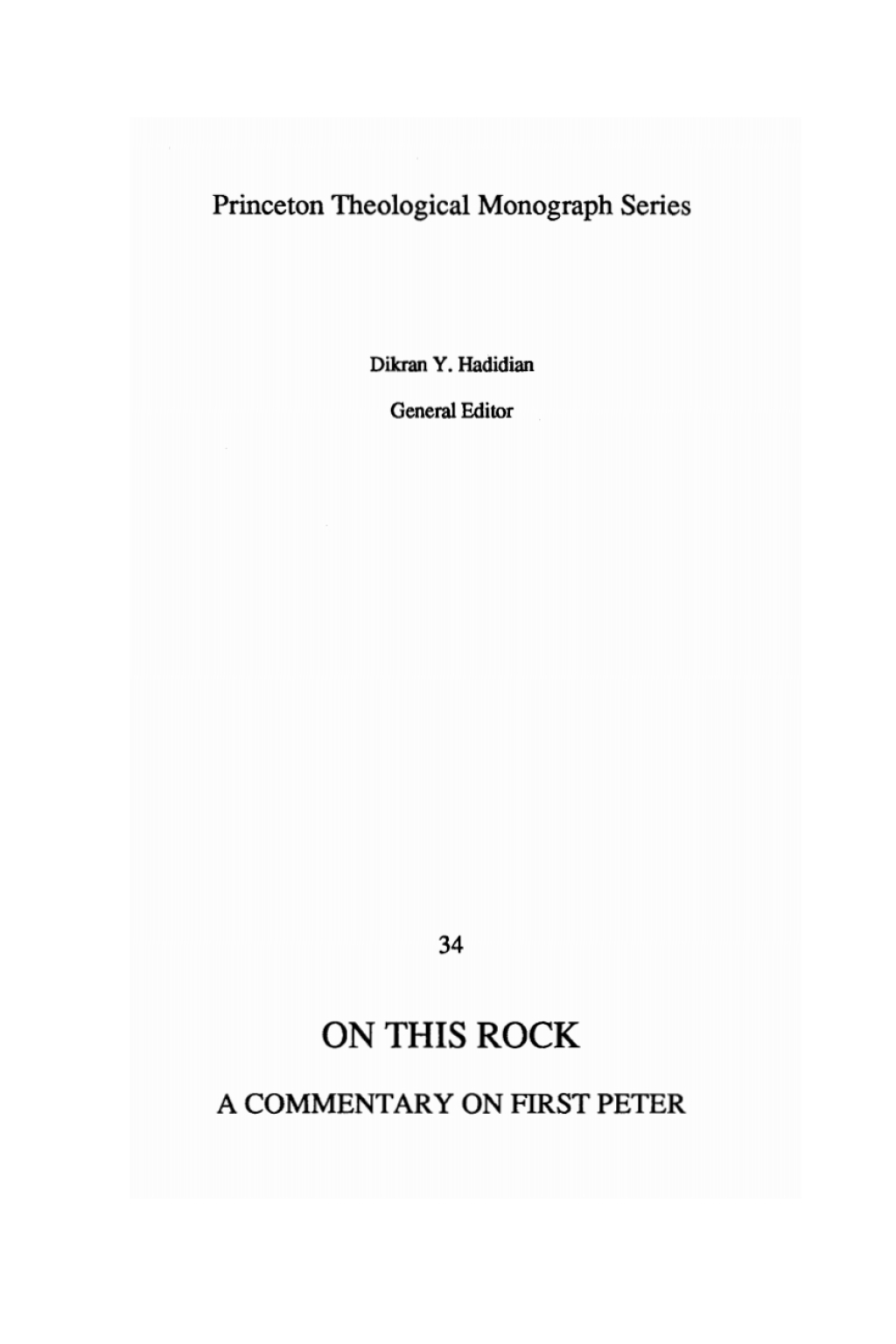 On This Rock A Commentary on First Peter  â€“ PDF/EPUB Version Downloadable