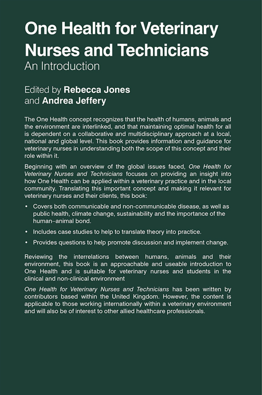 One Health for Veterinary Nurses and Technicians An Introduction  â€“ PDF/EPUB Version Downloadable