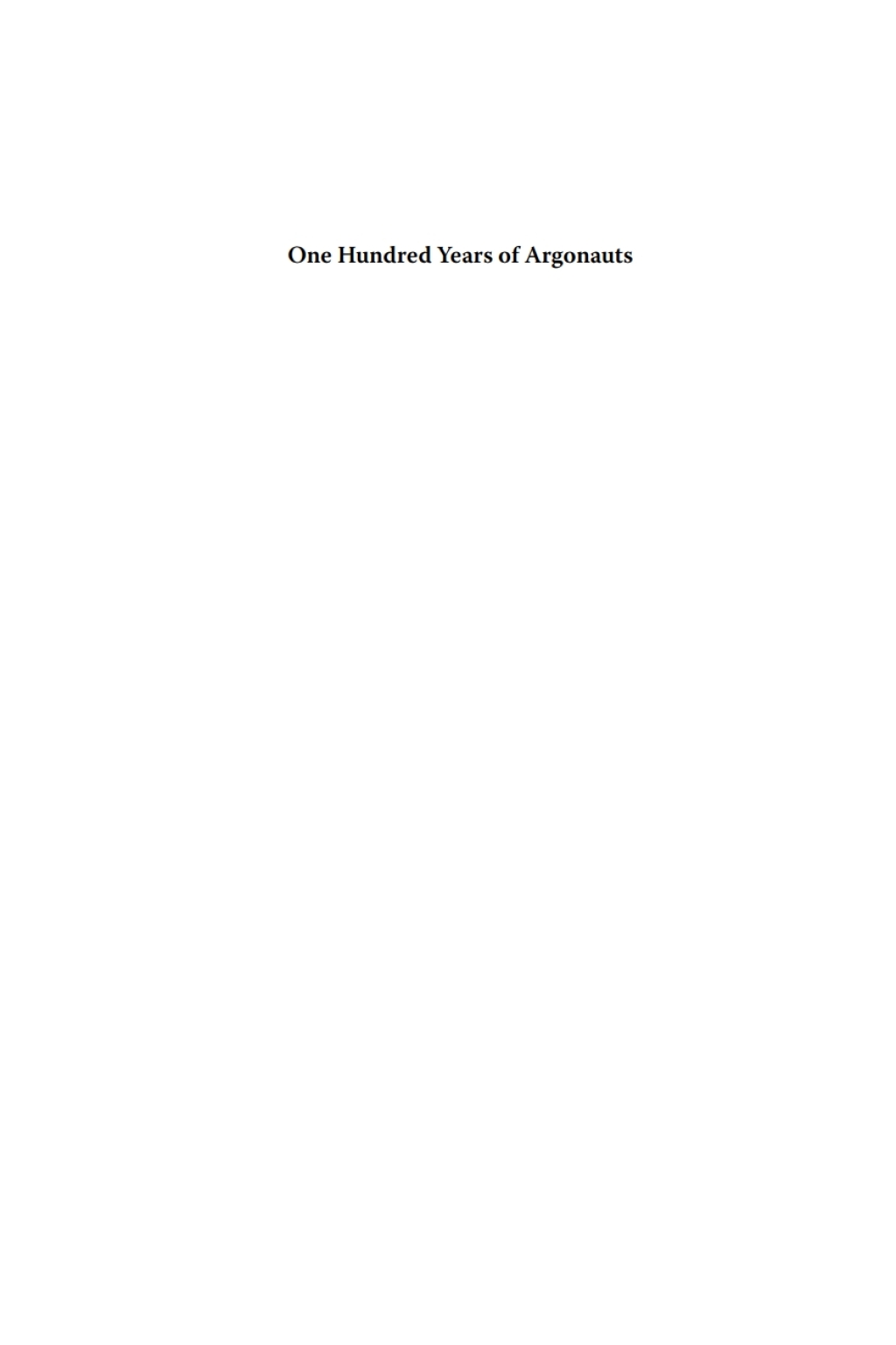 One Hundred Years of Argonauts Malinowski, Ethnography and Economic Anthropology 1st Edition â€“ PDF/EPUB Version Downloadable