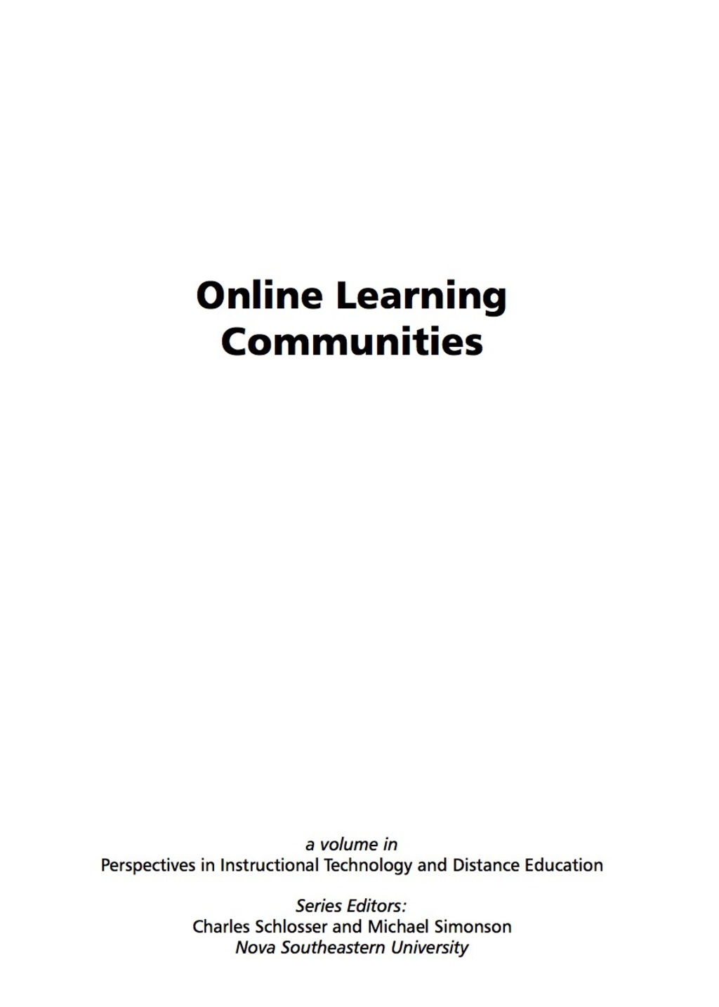 Online Learning Communities  â€“ PDF/EPUB Version Downloadable