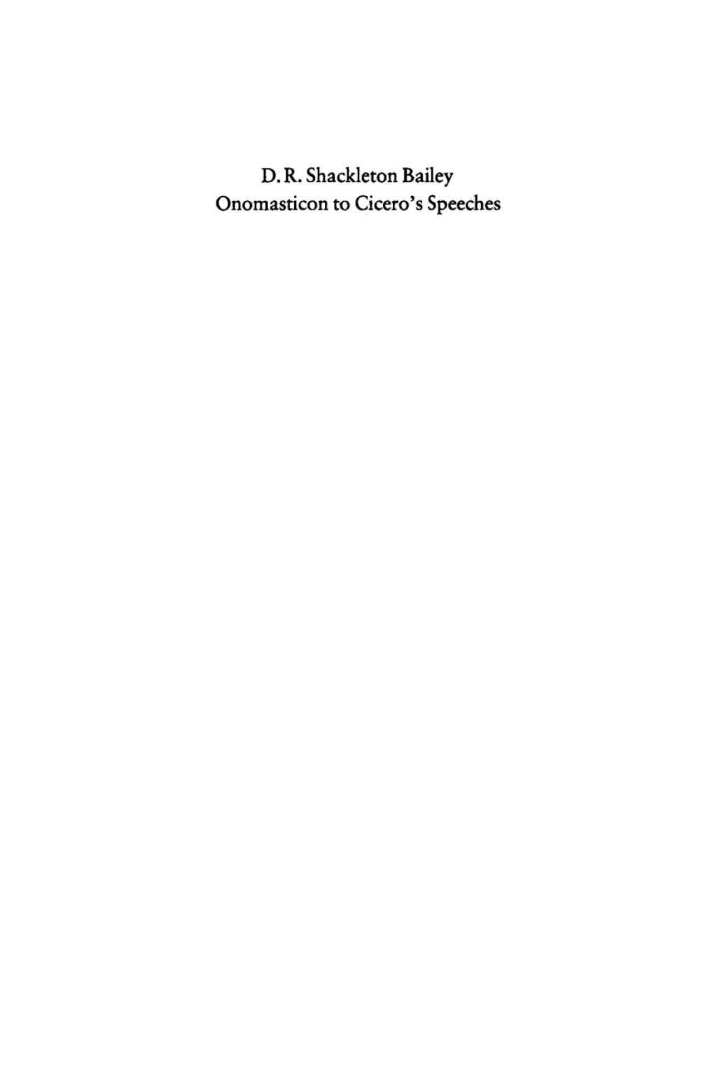 Onomasticon to Cicero's Speeches 1st Edition â€“ PDF/EPUB Version Downloadable