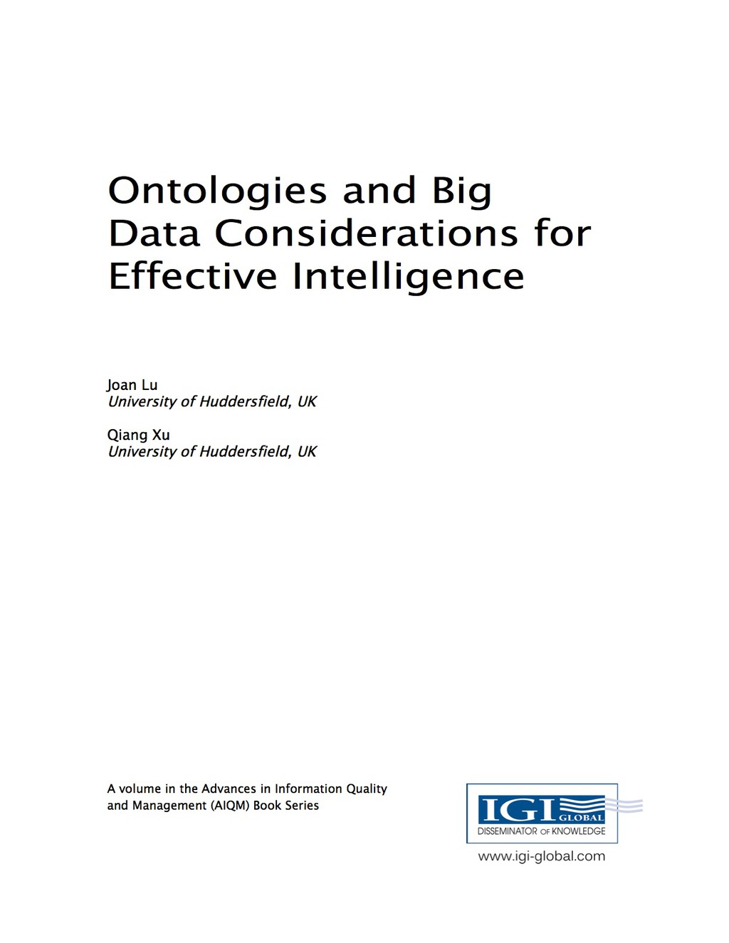 Ontologies and Big Data Considerations for Effective Intelligence – PDF/EPUB Version Downloadable
