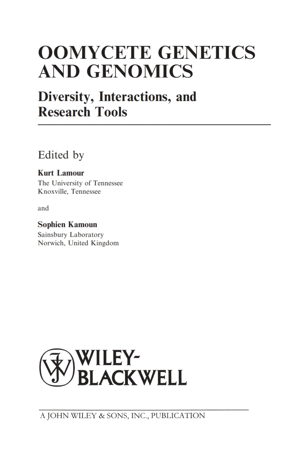 Oomycete Genetics and Genomics Diversity, Interactions and Research Tools 1st Edition â€“ PDF/EPUB Version Downloadable