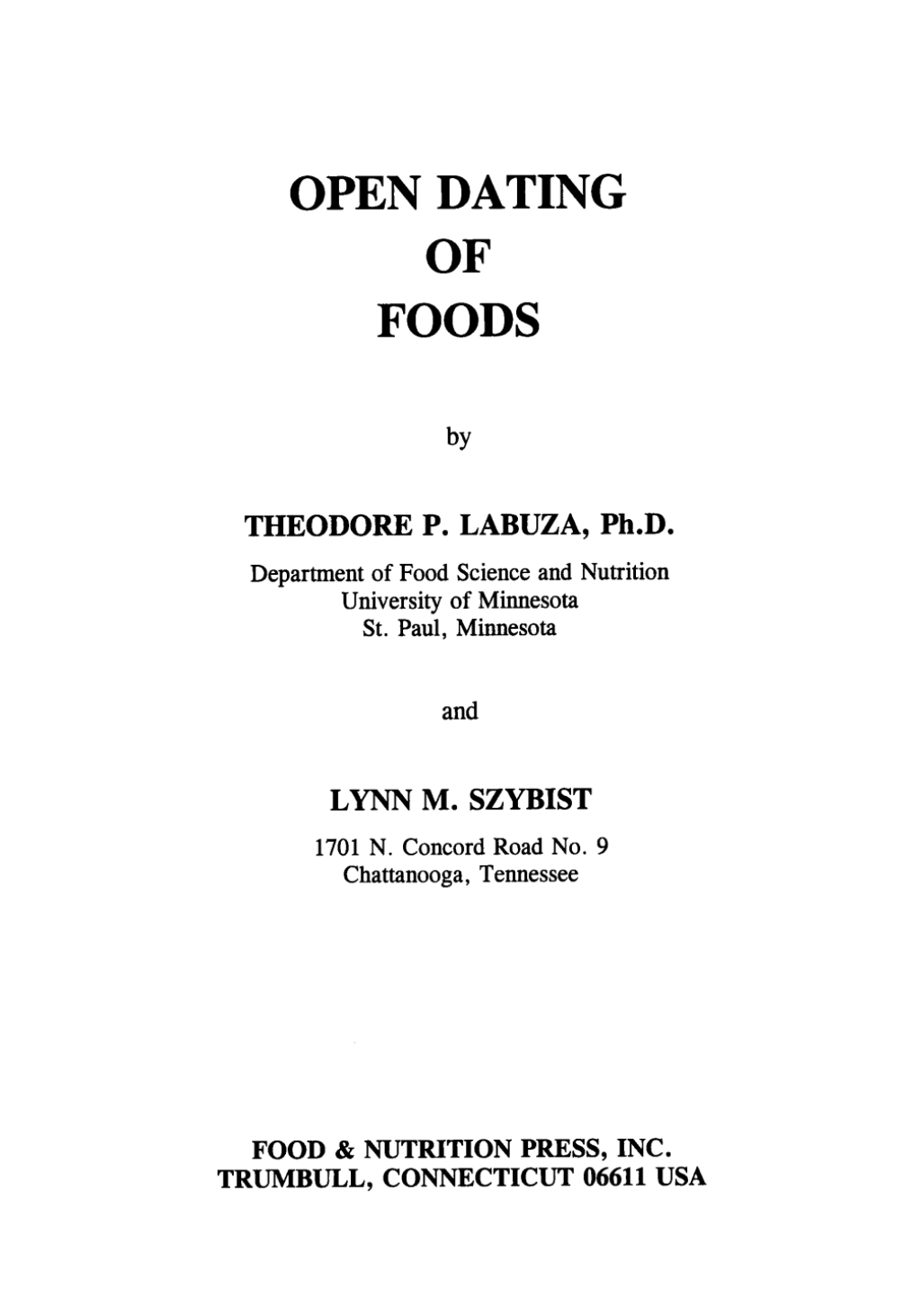 Open Dating of Foods 1st Edition â€“ PDF/EPUB Version Downloadable