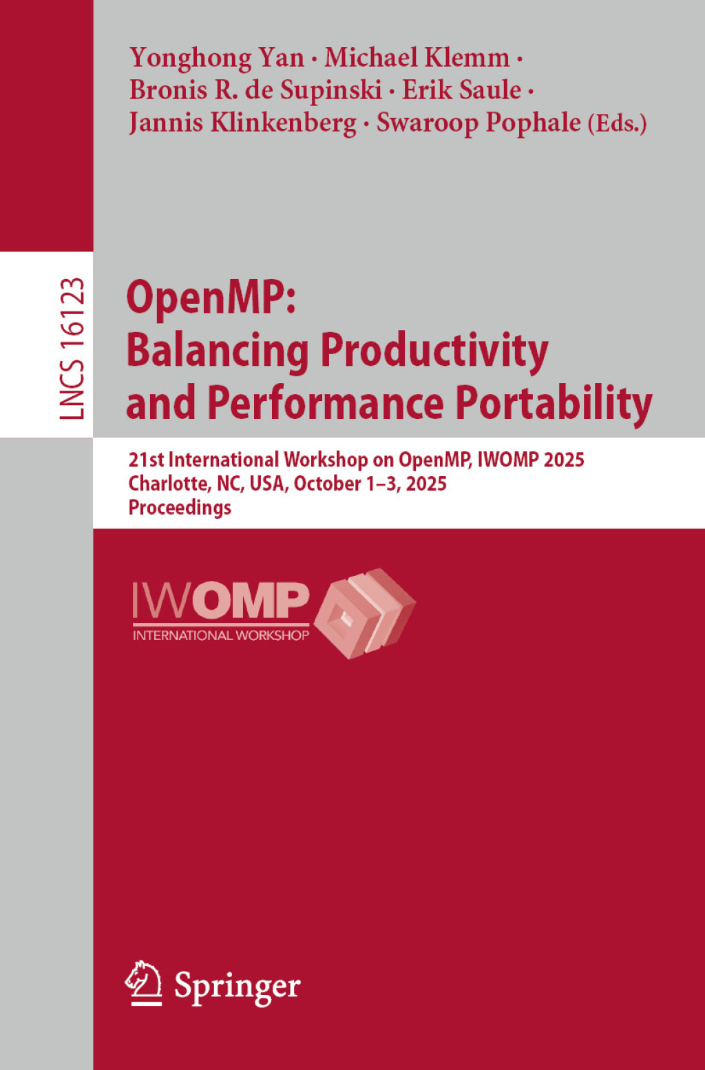 OpenMP: Balancing Productivity and Performance Portability 21st International Workshop on OpenMP, IWOMP 2025, Charlotte, NC, USA, October 1-3, 2025 Proceedings  â€“ PDF/EPUB Version Downloadable