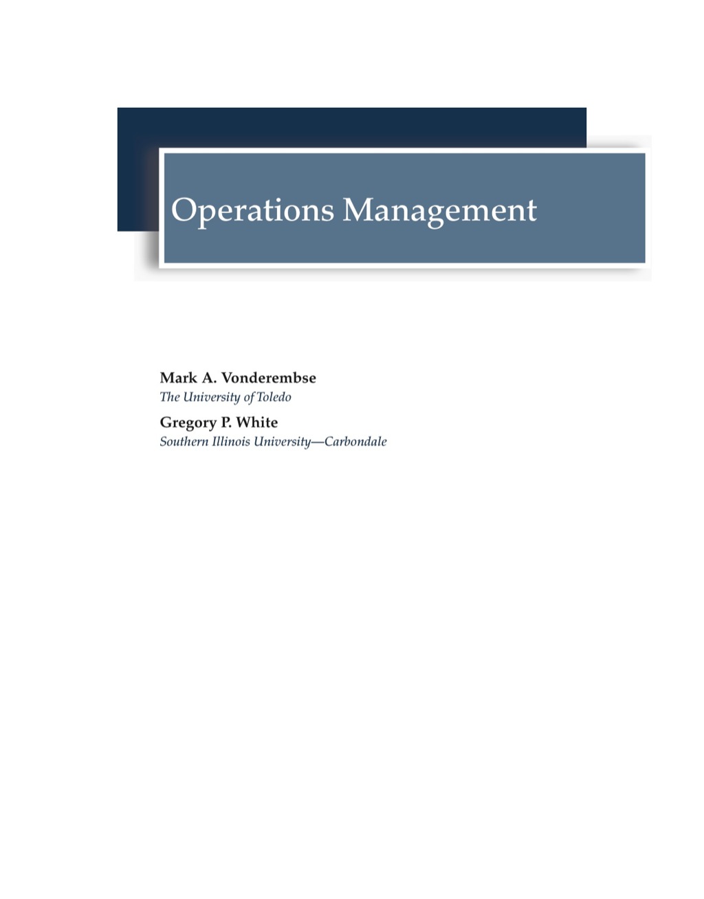 Operations Management 1st Edition â€“ PDF/EPUB Version Downloadable