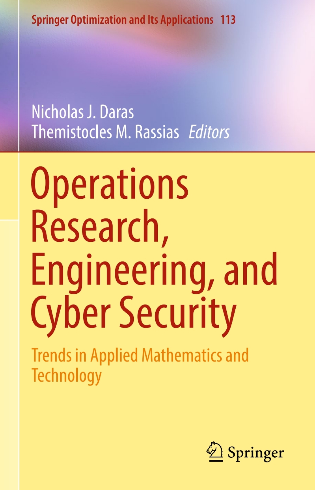 Operations Research, Engineering, and Cyber Security Trends in Applied Mathematics and Technology  â€“ PDF/EPUB Version Downloadable