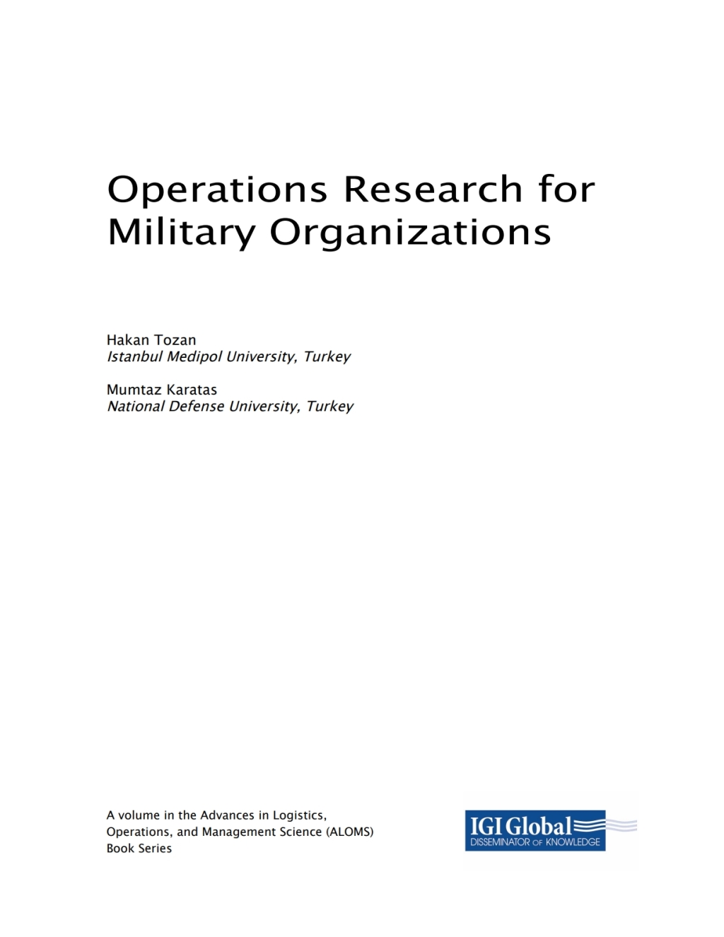 Operations Research for Military Organizations  â€“ PDF/EPUB Version Downloadable