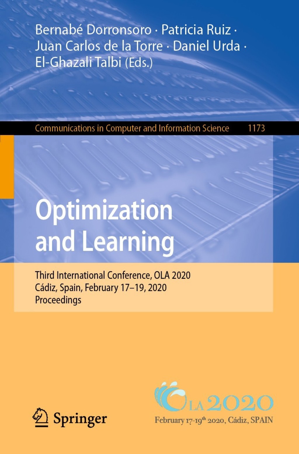Optimization and Learning Third International Conference, OLA 2020, CÃ¡diz, Spain, February 17â€“19, 2020, Proceedings 1st Edition â€“ PDF/EPUB Version Downloadable
