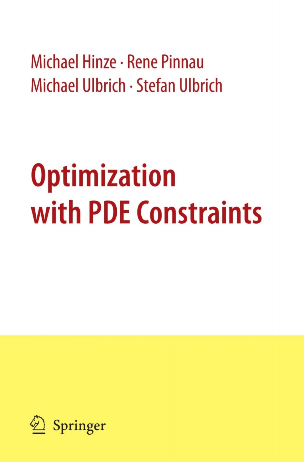 Optimization with PDE Constraints  â€“ PDF/EPUB Version Downloadable