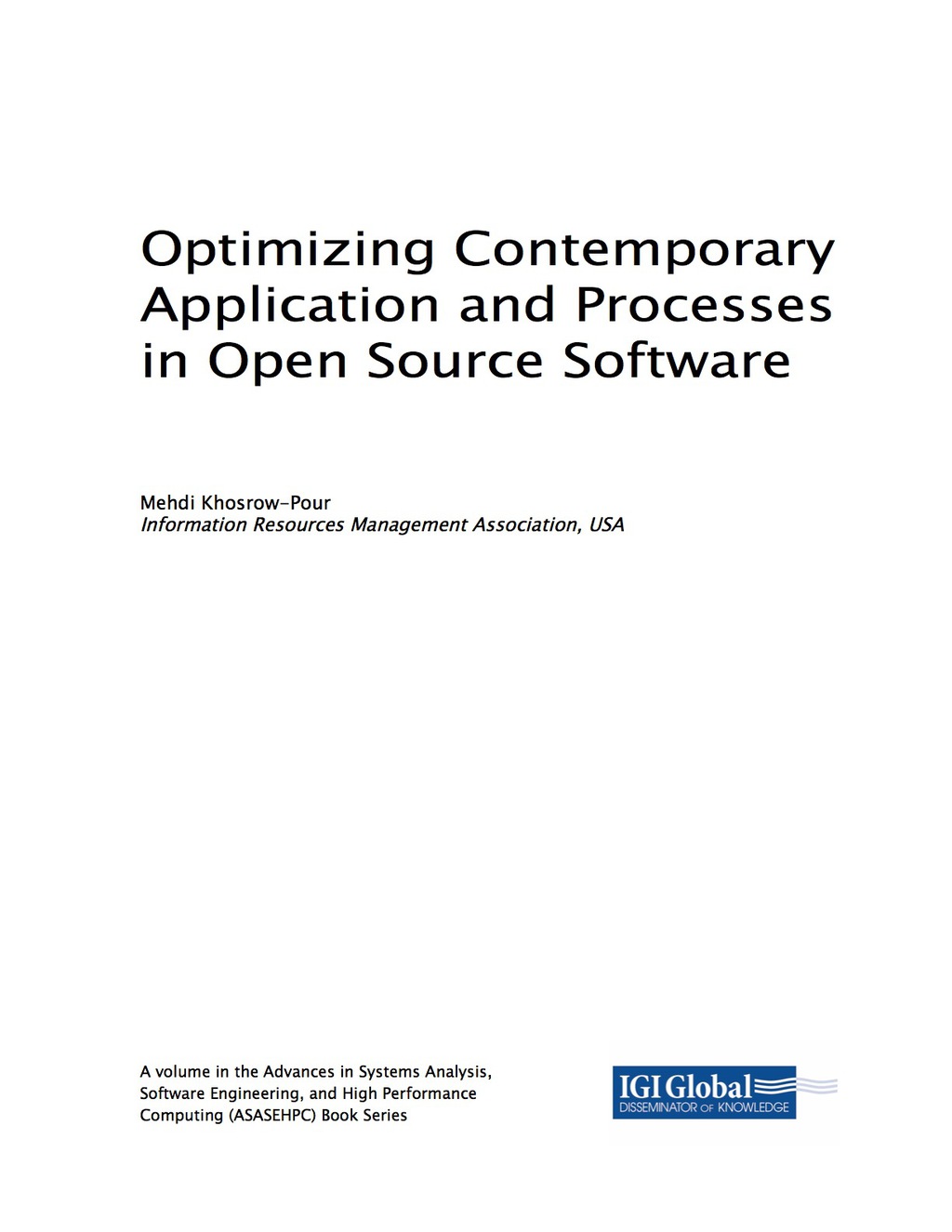 Optimizing Contemporary Application and Processes in Open Source Software  â€“ PDF/EPUB Version Downloadable