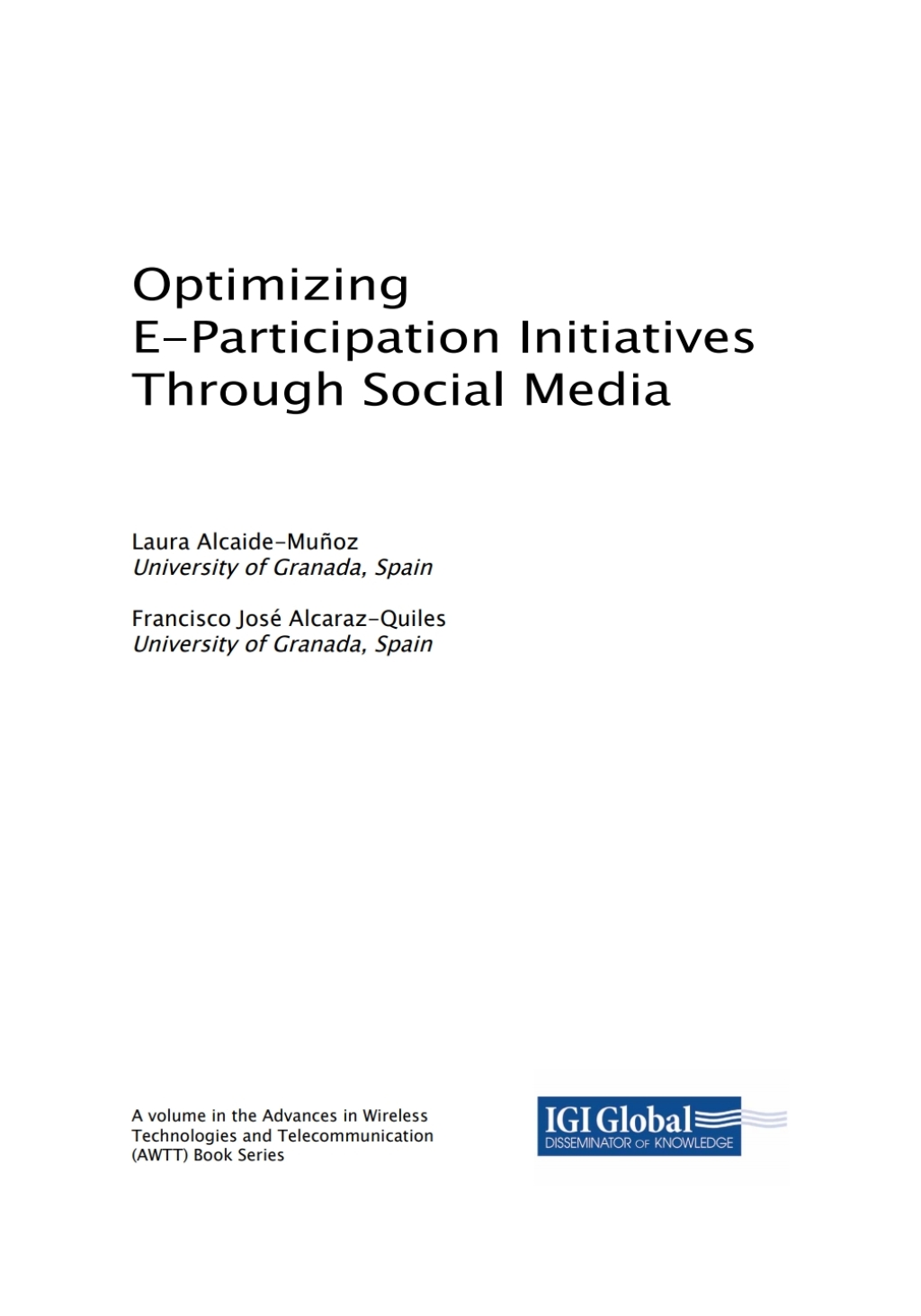 Optimizing E-Participation Initiatives Through Social Media  â€“ PDF/EPUB Version Downloadable