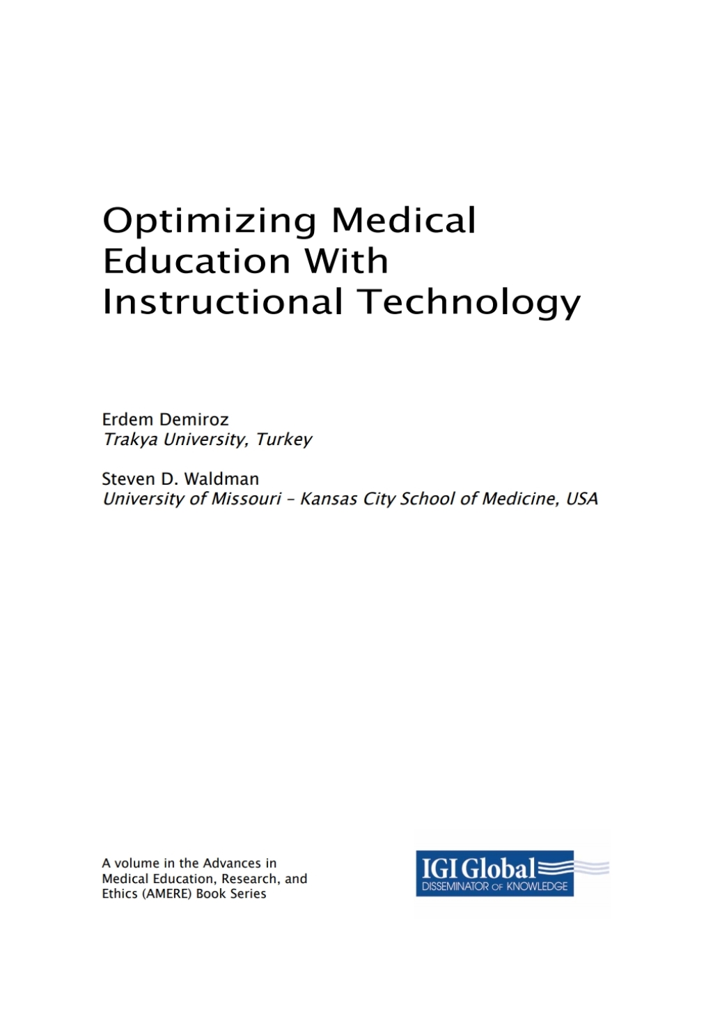 Optimizing Medical Education With Instructional Technology – PDF/EPUB Version Downloadable