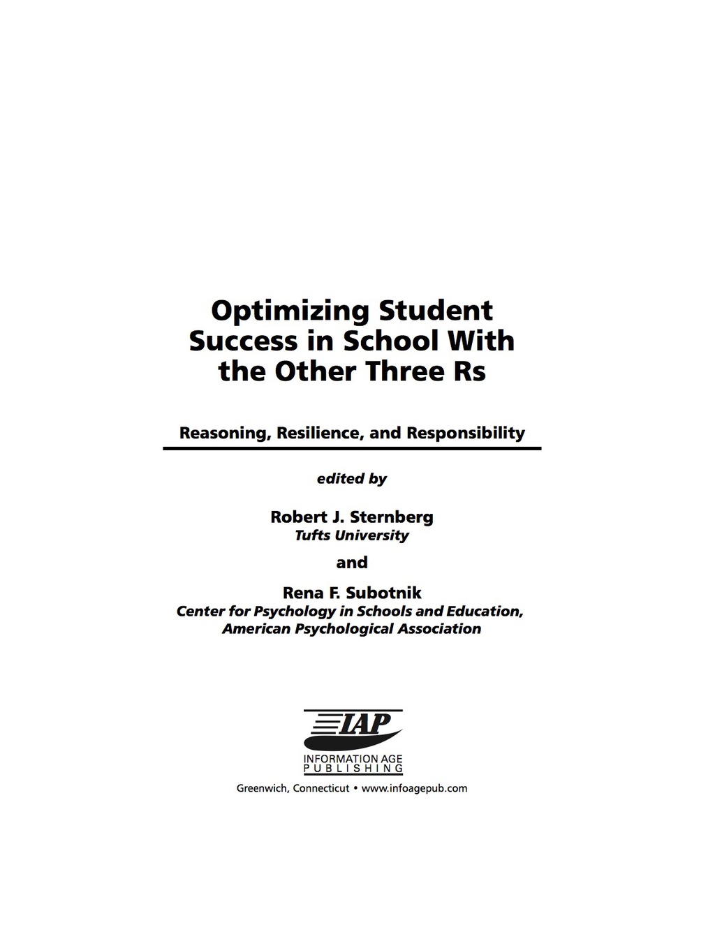 Optimizing Student Success in School with the Other Three Rs: Reasoning, Resilience, and Responsibility  â€“ PDF/EPUB Version Downloadable