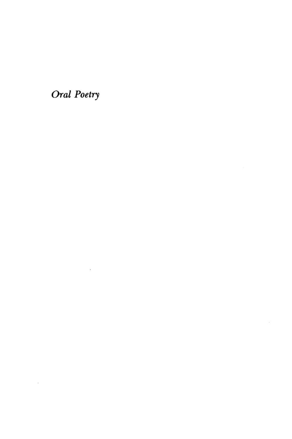 Oral Poetry Its Nature, Significance and Social Context  â€“ PDF/EPUB Version Downloadable