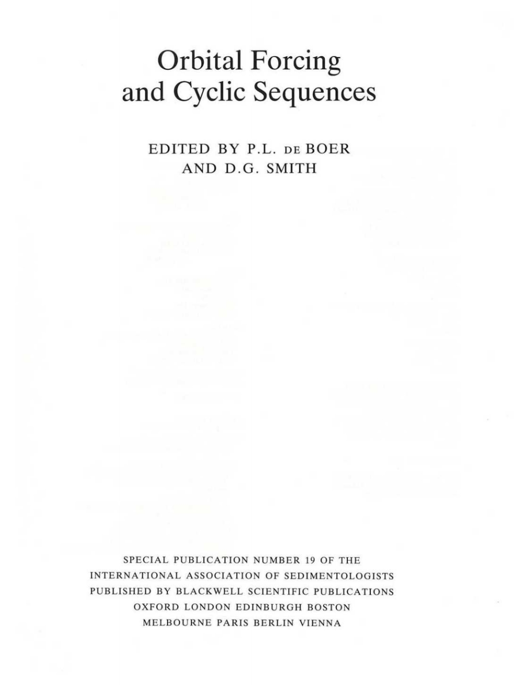 Orbital Forcing and Cyclic Sequences Special Publication 19 of the IAS 1st Edition â€“ PDF/EPUB Version Downloadable