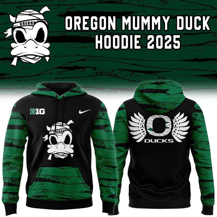 Oregon Ducks Mummy Mode White Combo Hoodie