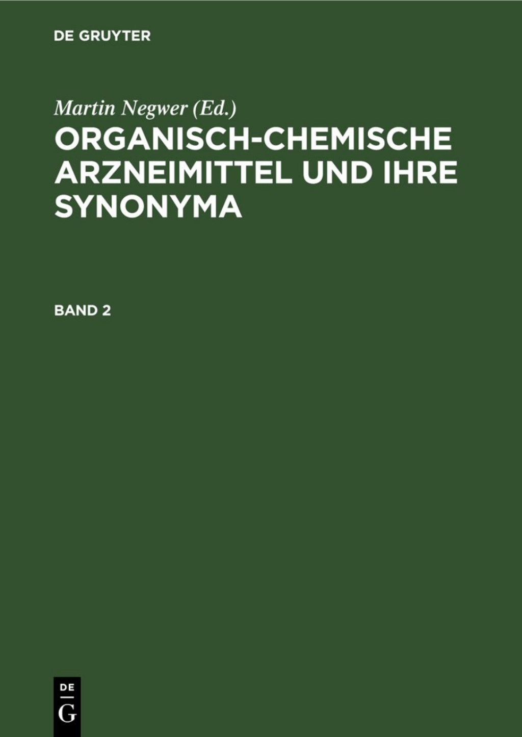 Organisch-chemische Arzneimittel und ihre Synonyma. Band 2 5th Edition â€“ PDF/EPUB Version Downloadable