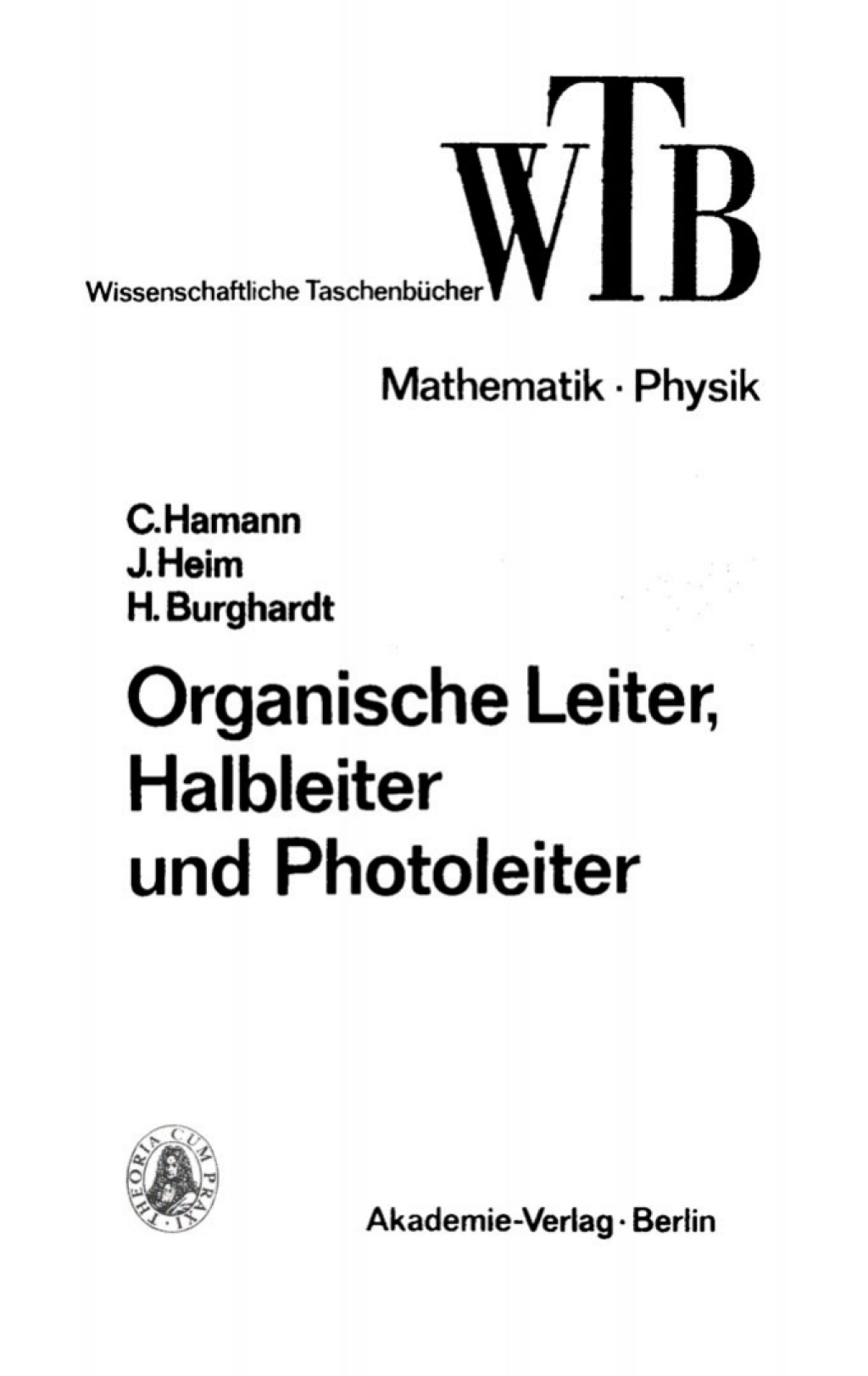 Organische Leiter, Halbleiter und Photoleiter 1st Edition â€“ PDF/EPUB Version Downloadable