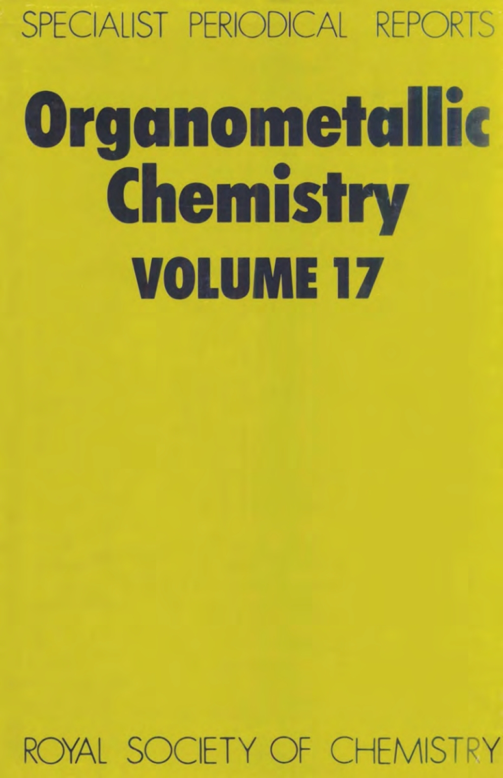 Organometallic Chemistry Volume 17 1st Edition â€“ PDF/EPUB Version Downloadable
