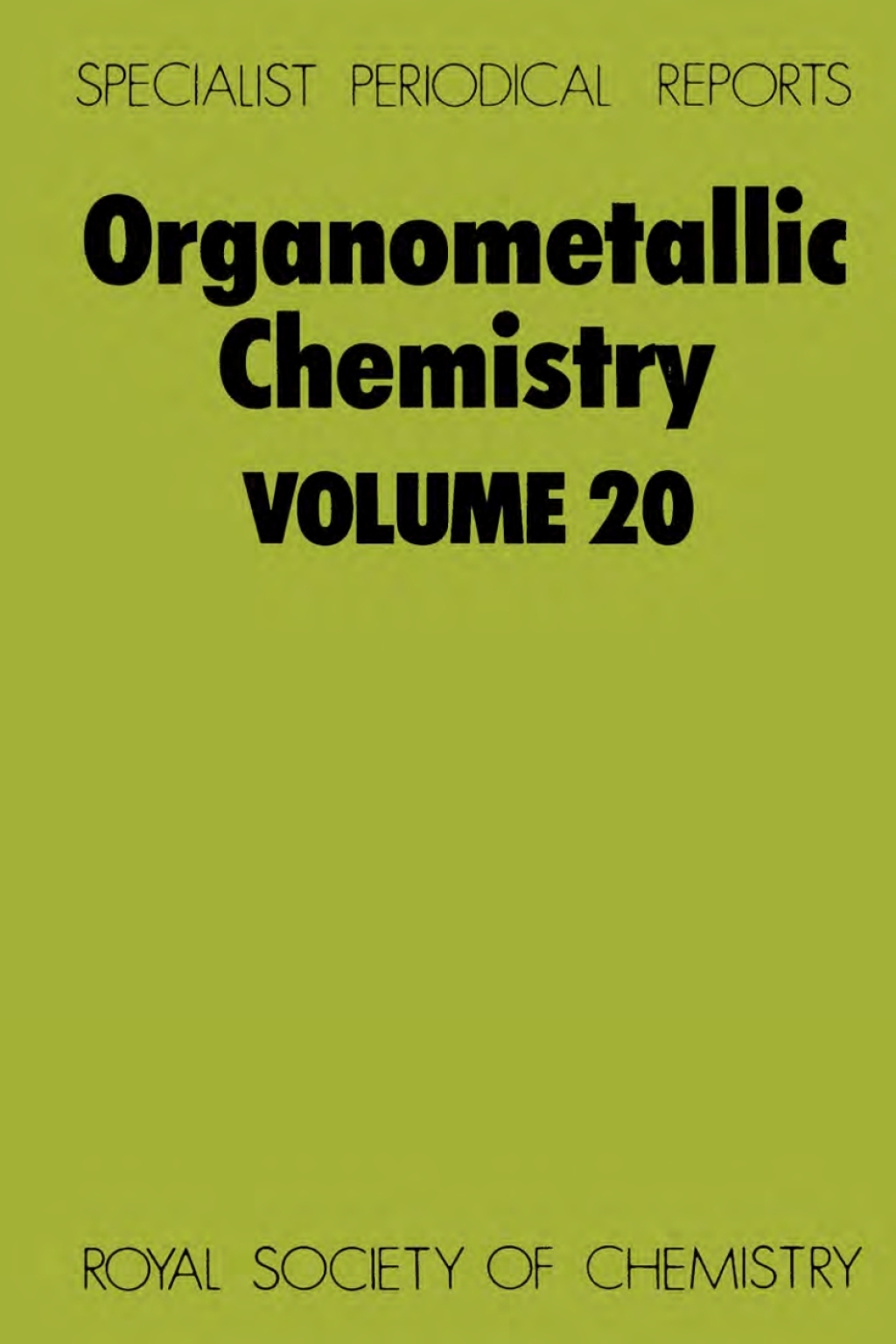 Organometallic Chemistry Volume 20 1st Edition â€“ PDF/EPUB Version Downloadable
