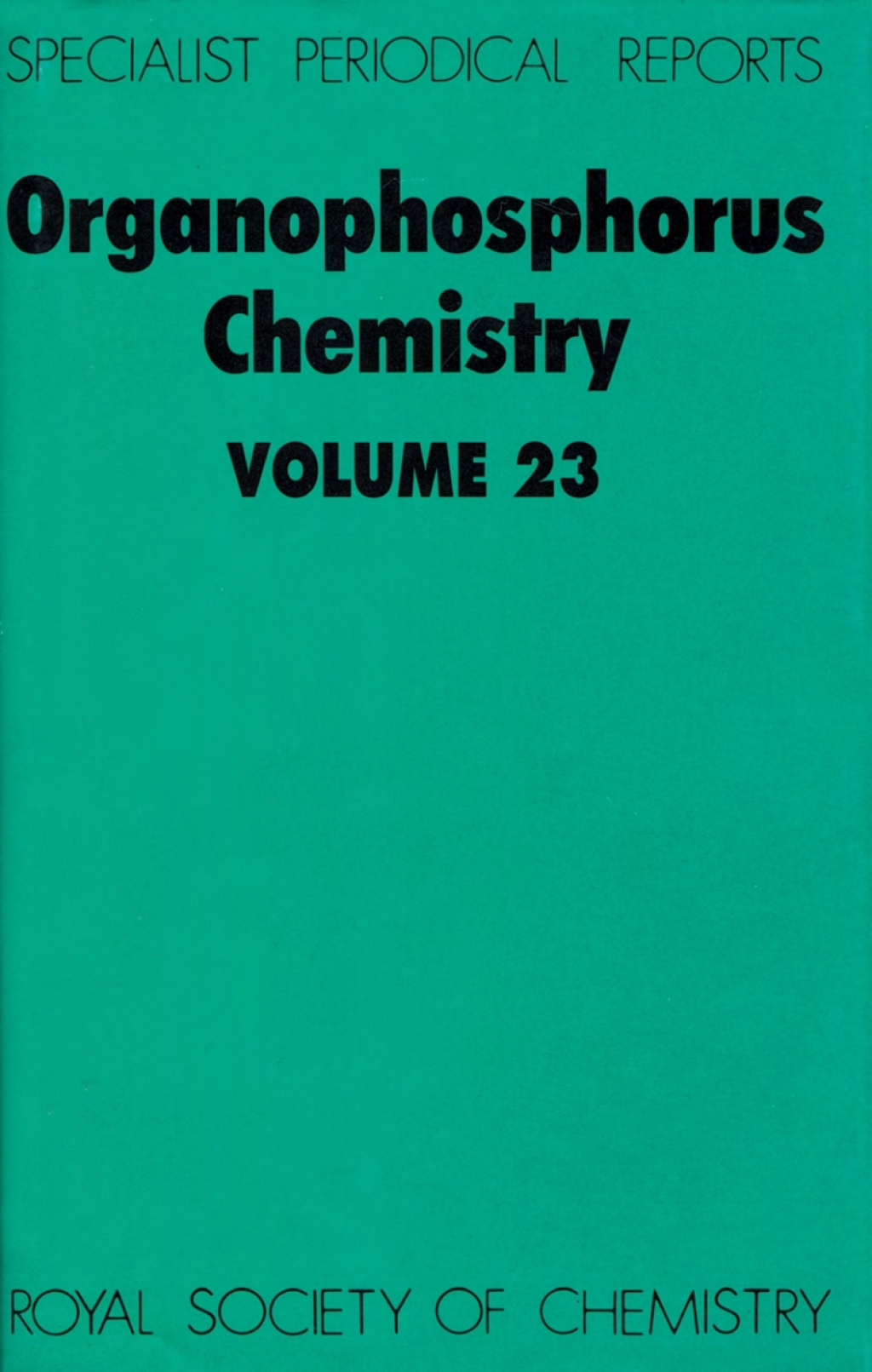 Organophosphorus Chemistry Volume 23 1st Edition â€“ PDF/EPUB Version Downloadable