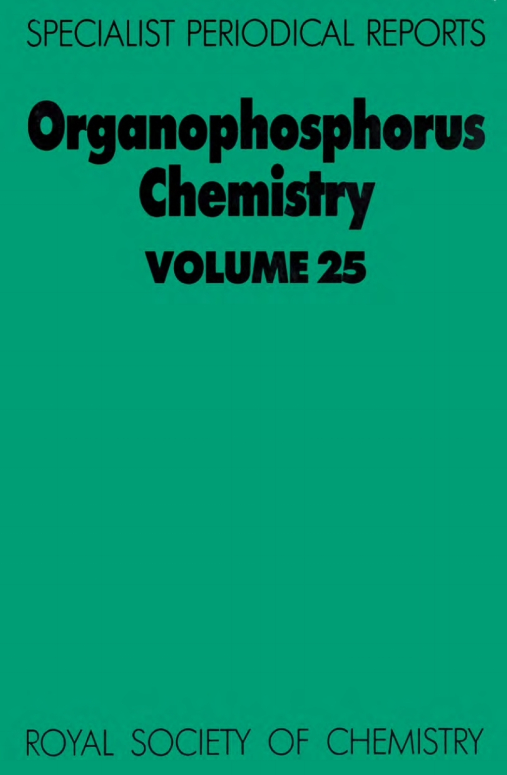 Organophosphorus Chemistry Volume 25 1st Edition â€“ PDF/EPUB Version Downloadable