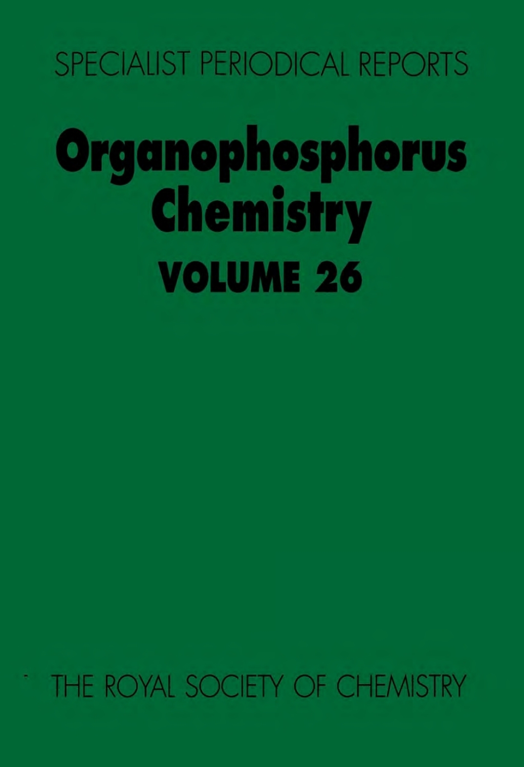 Organophosphorus Chemistry Volume 26 1st Edition â€“ PDF/EPUB Version Downloadable