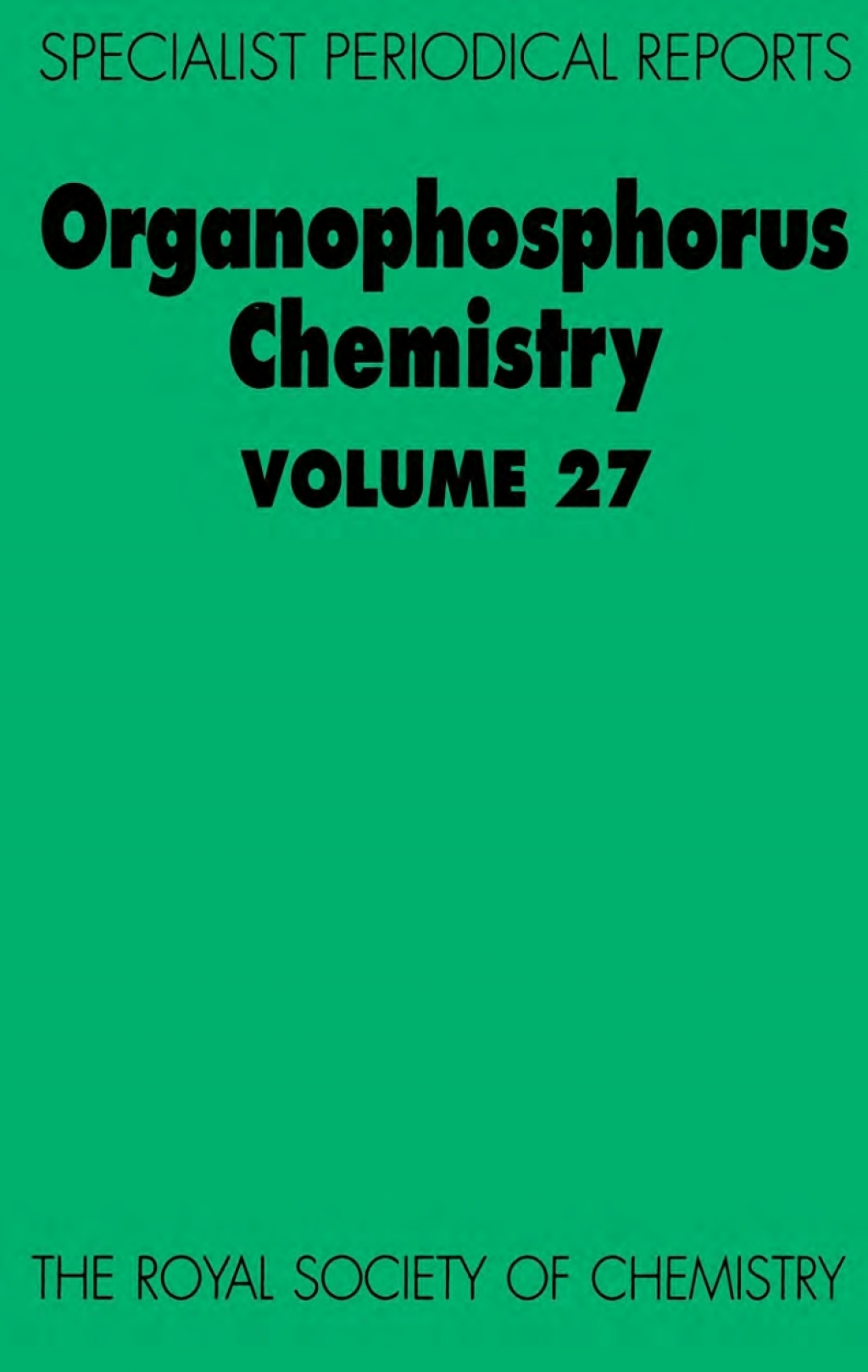 Organophosphorus Chemistry Volume 27 1st Edition â€“ PDF/EPUB Version Downloadable