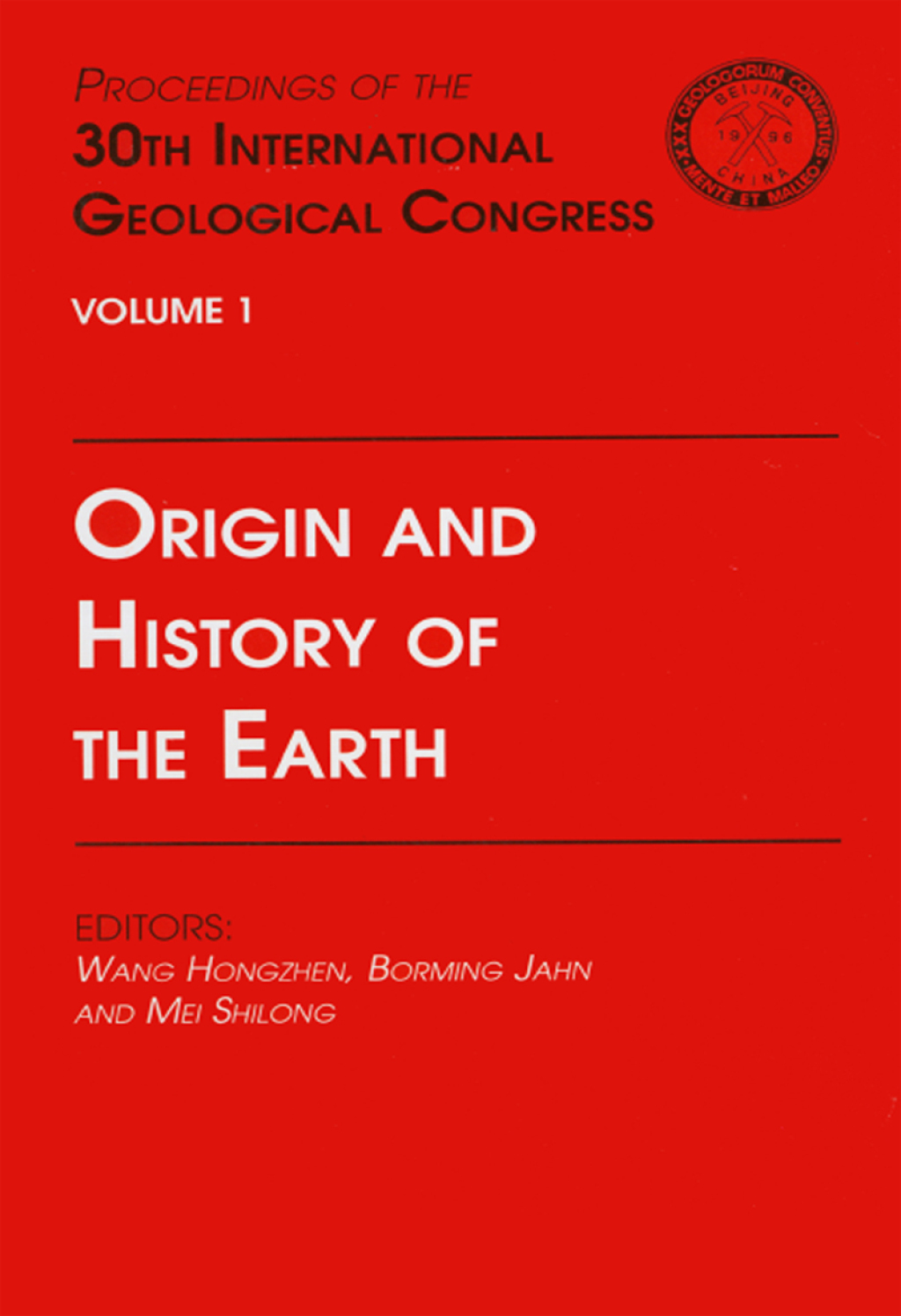 Origin and History of the Earth Proceedings of the 30th International Geological Congress, Volume 1 1st Edition â€“ PDF/EPUB Version Downloadable