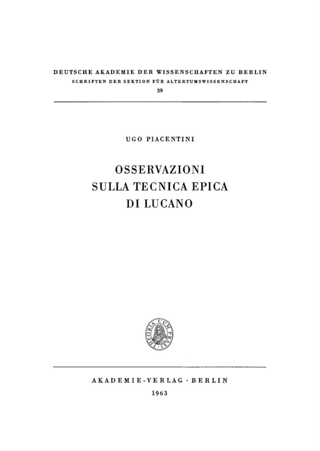 Osservazioni sulla tecnica epica di Lucano 1st Edition â€“ PDF/EPUB Version Downloadable