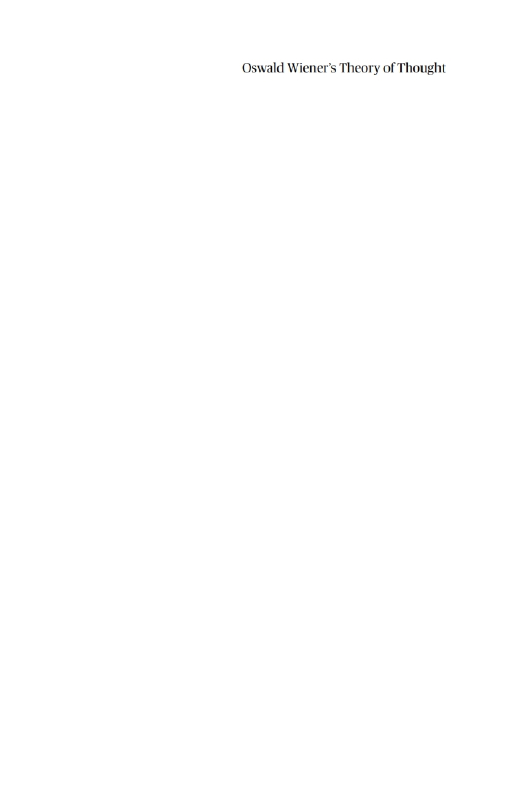 Oswald Wiener's Theory of Thought Conversations and Essays on Fundamental Issues in Cognitive Science 1st Edition â€“ PDF/EPUB Version Downloadable