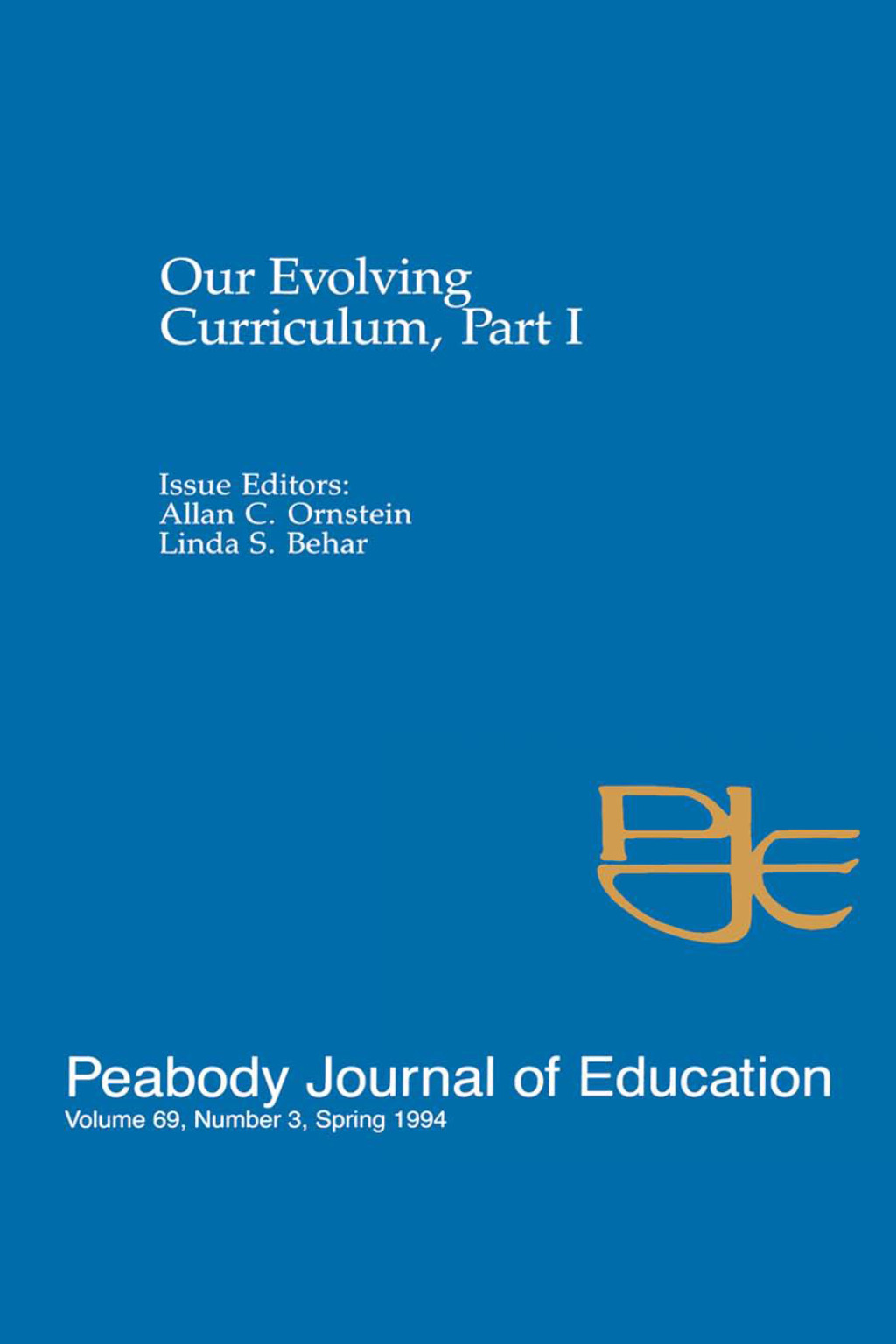 Our Evolving Curriculum Part I: A Special Issue of Peabody Journal of Education 1st Edition â€“ PDF/EPUB Version Downloadable