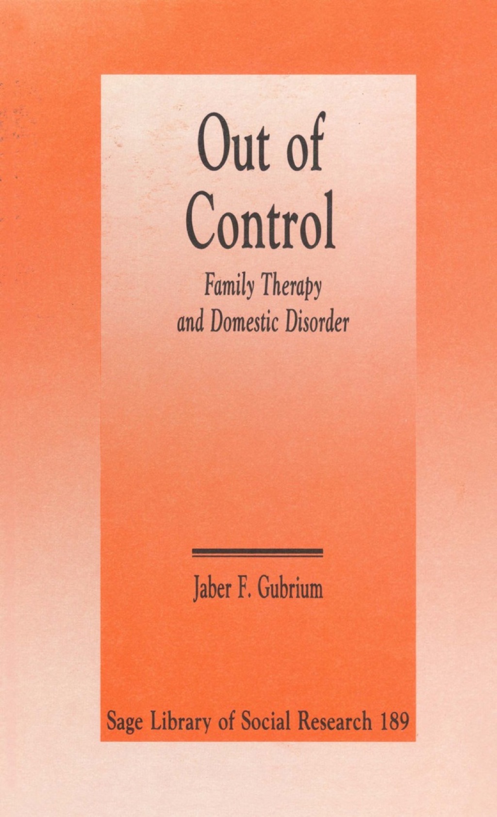 Out of Control Family Therapy and Domestic Disorder 1st Edition â€“ PDF/EPUB Version Downloadable